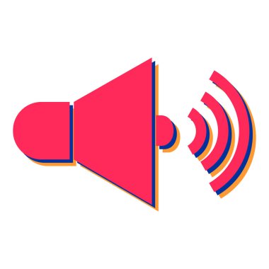 Megafon ikonu vektör illüstrasyonu