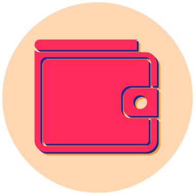 Cüzdan. Web simgesi basit illüstrasyon