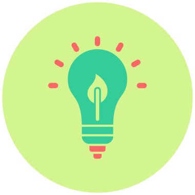 Eko Ampul. Web simgesi basit illüstrasyon