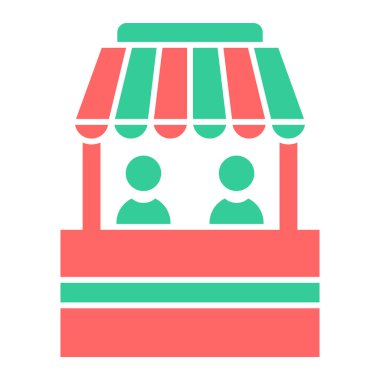 Dükkan. Web simgesi basit illüstrasyon