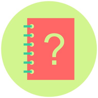 Not Sorusu. Web simgesi basit illüstrasyon 