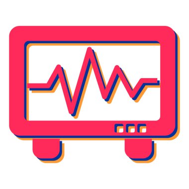EKG simge vektör çizim