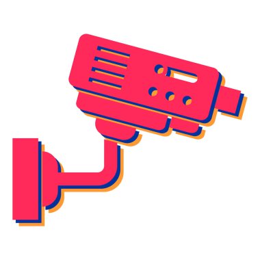 CCTV sistemi beyaz arkaplanda izole edildi