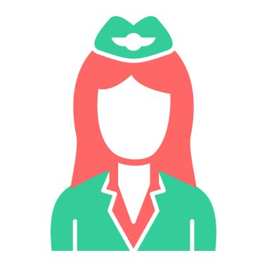 Hemşire hanım. Web simgesi basit illüstrasyon