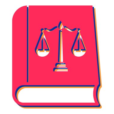 Hukuk ve adalet kavramı ile simgesi tasarım, vektör çizim 10 eps grafiği.