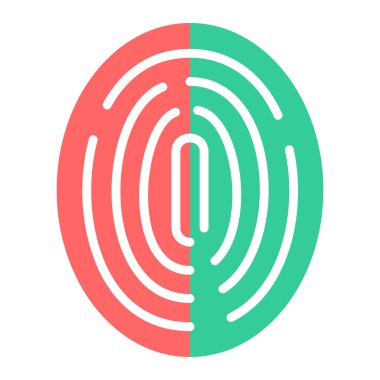 Parmak izi modern simgesinin vektör çizimi