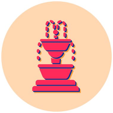 Çeşme simgesinin vektör illüstrasyonu