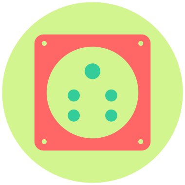 Soket. Web simgesi basit illüstrasyon