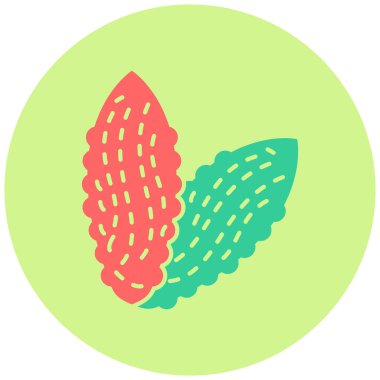 Bitterourd simgesinin vektör illüstrasyonu