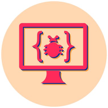 Virüs. Web simgesi basit tasarım