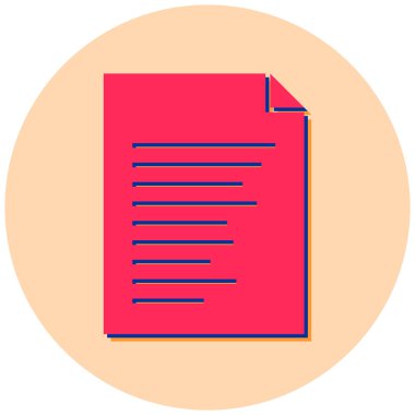 Belge. Web simgesi basit illüstrasyon