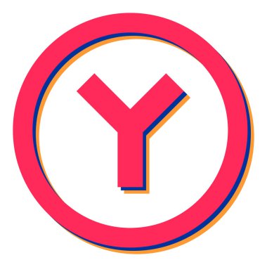 Y harfi vektör illüstrasyon tasarımı