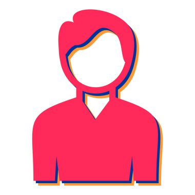 Adam kullanıcı simgesi. kişi profili sembolü. izole ve düz illüstrasyon