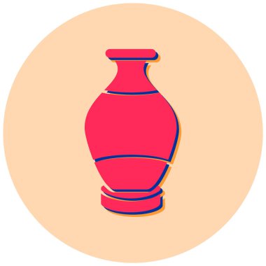 Vazo. Web simgesi basit illüstrasyon