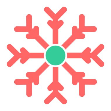 Kar tanesi. Web simgesi basit illüstrasyon