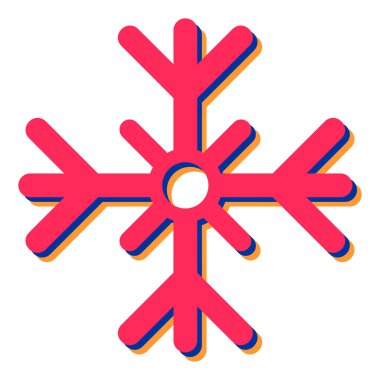 Kar tanesi. Web simgesi basit illüstrasyon