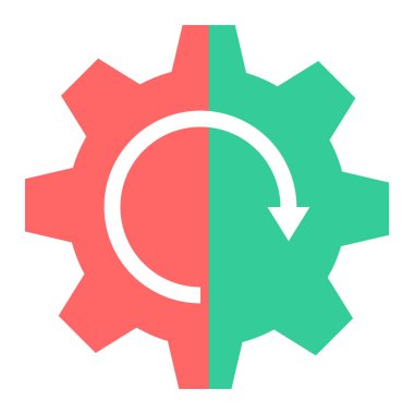 dişli simgesi vektör illüstrasyonu