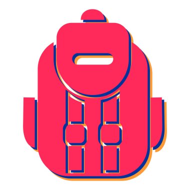 Sırt çantası simgesi. seyahat çantası. vektör illüstrasyonu