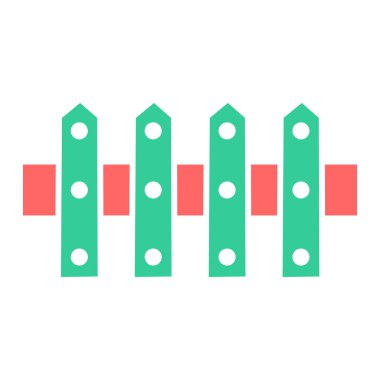 Ahşap çit ikonu. Ağ için ahşap tablo vektör simgelerinin basit çizimi