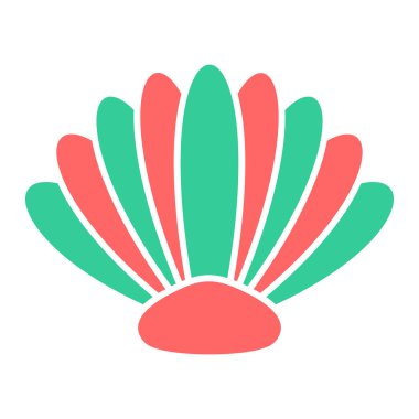 deniz kabuğu ikonu vektör çizimi tasarımı