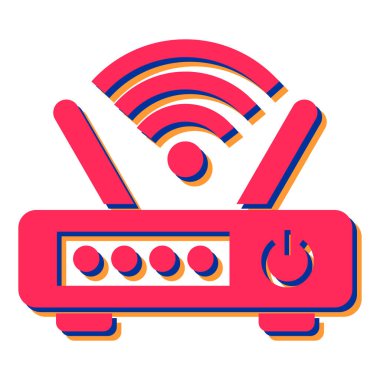 wifi router simgesi vektör illüstrasyon grafik tasarımı