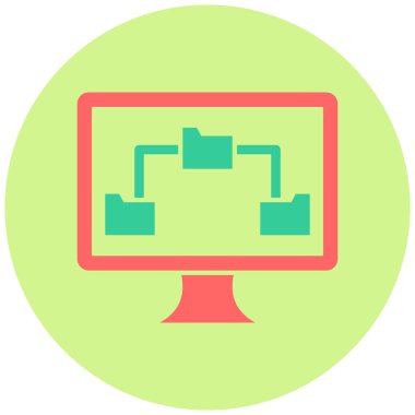 Bilgisayar. Web simgesi basit illüstrasyon