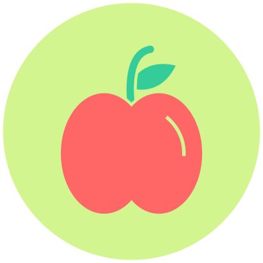 Elma. Web simgesi basit illüstrasyon