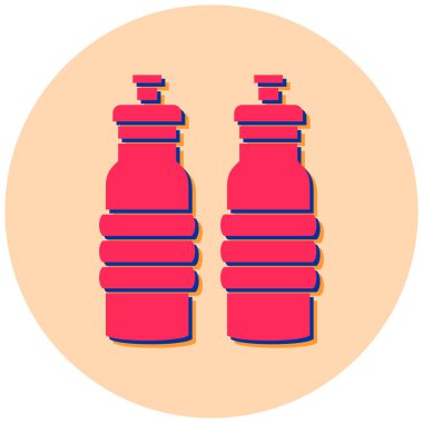 Su şişesi. Basit resimleme