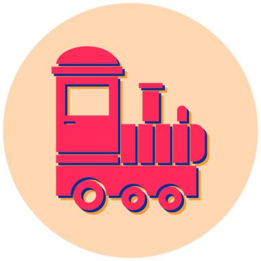 tren. Web simgesi basit illüstrasyon