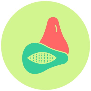Papaya. Web simgesi basit illüstrasyon