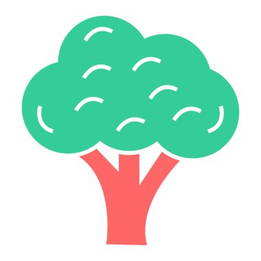 Brokoli. Web simgesi basit illüstrasyon