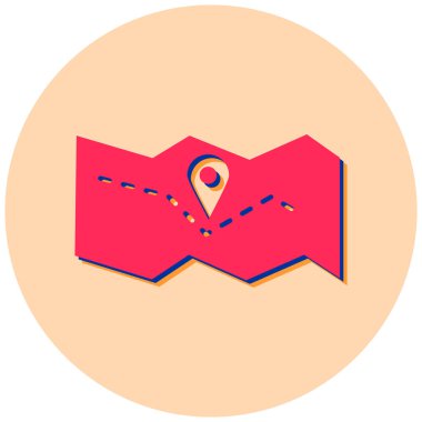 konum. Web simgesi basit illüstrasyon