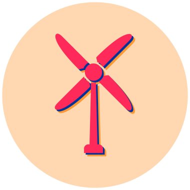 Yel değirmeni Web simgesi basit illüstrasyon