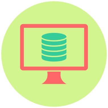 veritabanı. Web simgesi basit illüstrasyon