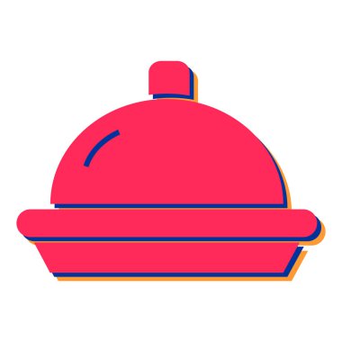 restaurant cloche simgesi vektör illüstrasyon grafik tasarımı