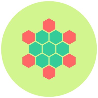 Bal peteği. Web simgesi basit illüstrasyon