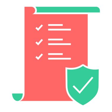 Belge. Web simgesi basit illüstrasyon