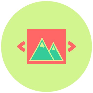 Slayt Gösterisi simgesinin vektör çizimi