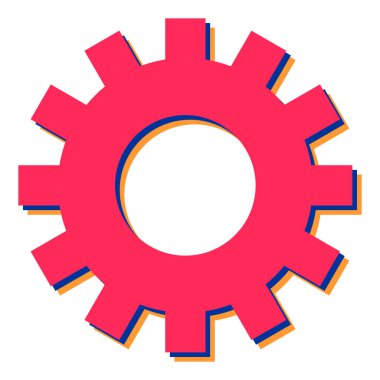 dişli simgesi vektör illüstrasyonu