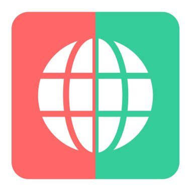 Dünya küresel ikon vektör illüstrasyonuName