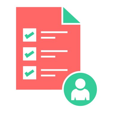 Kontrol listesi. Web simgesi basit illüstrasyon