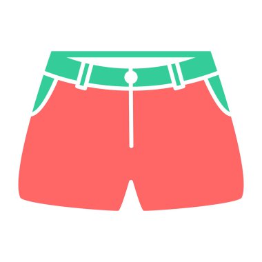 Şort. Web simgesi basit illüstrasyon