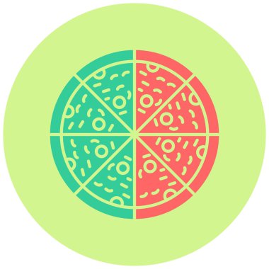 pizza. Web simgesi basit illüstrasyon