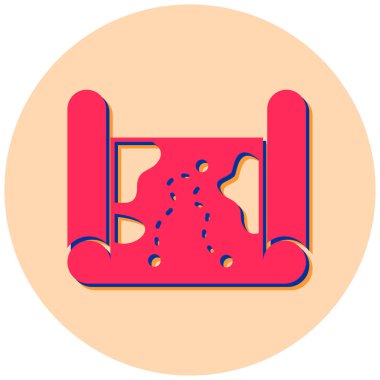 Bir yatak simgesinin vektör illüstrasyonu