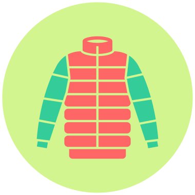 Kabarık Ceket. Web simgesi basit illüstrasyon