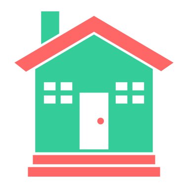 Ev. Web simgesi basit illüstrasyon