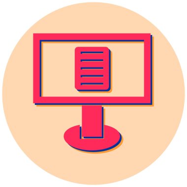 Bilgisayar simgesinin vektör illüstrasyonu