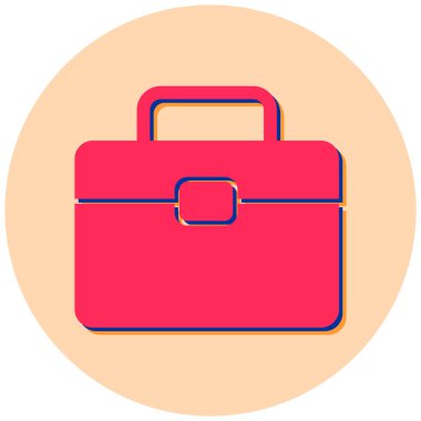 Çanta. Web simgesi basit illüstrasyon