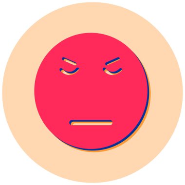  face emoticon web simgesi, vektör illüstrasyonu