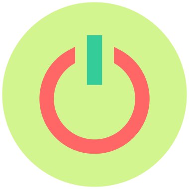 Güç. Web simgesi basit illüstrasyon